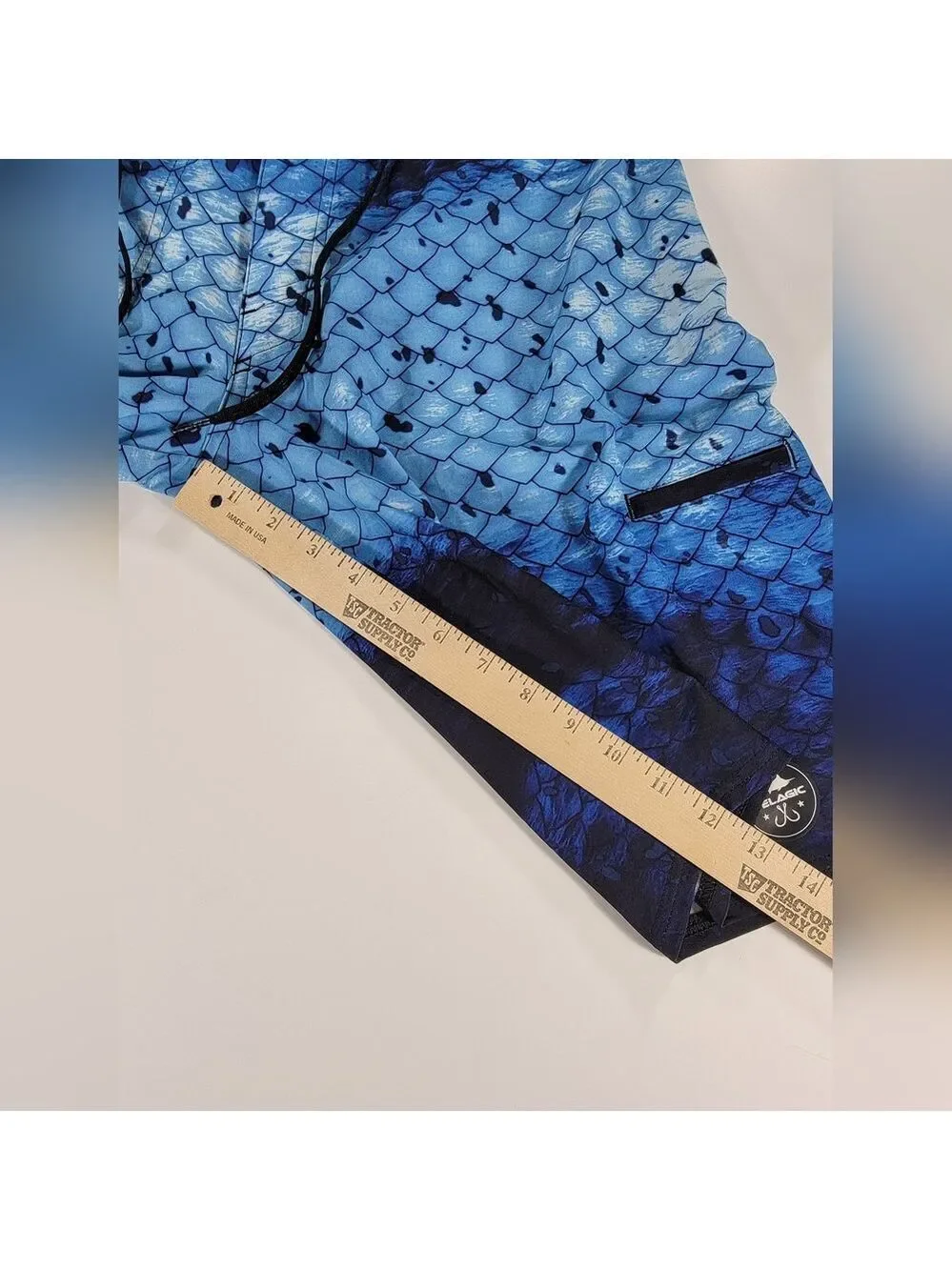 Pelagic Board Shorts Men's 30 Blue Hydro Lite Boardshorts Swim Trunks Fishing